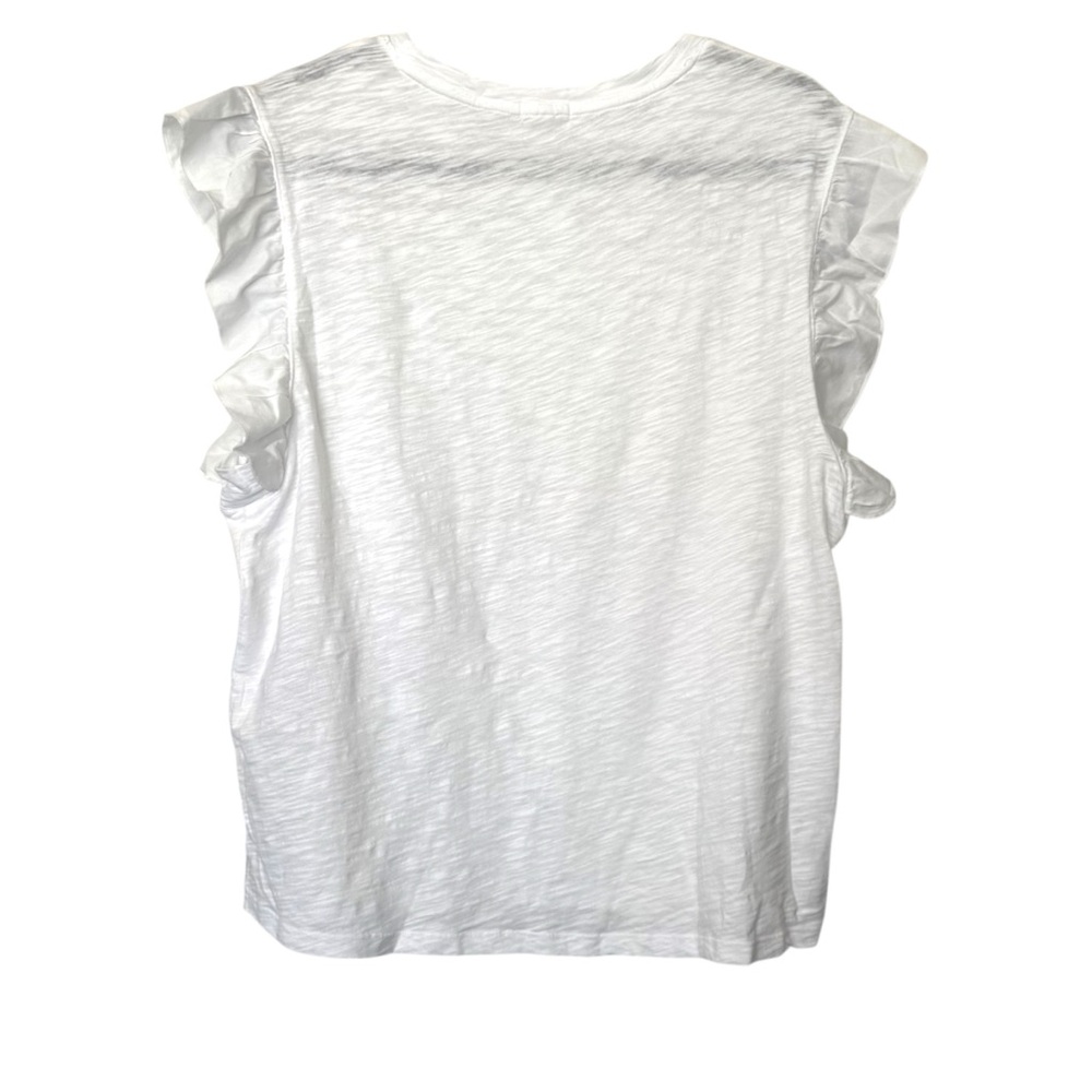 Dylan Poppy Ruffle Sleeve Shirt‎ White - Picture 3 of 5